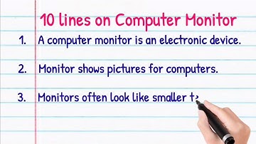 10 lines on Computer Monitor || Computer Monitor  essay in english || Few lines on Computer Monitor