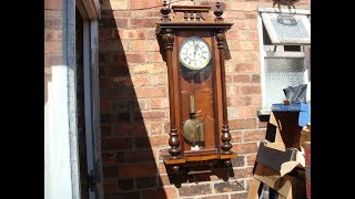 Antique Clock Part Vintage Clock Case Empty Inside For Restoration Spare  Repair