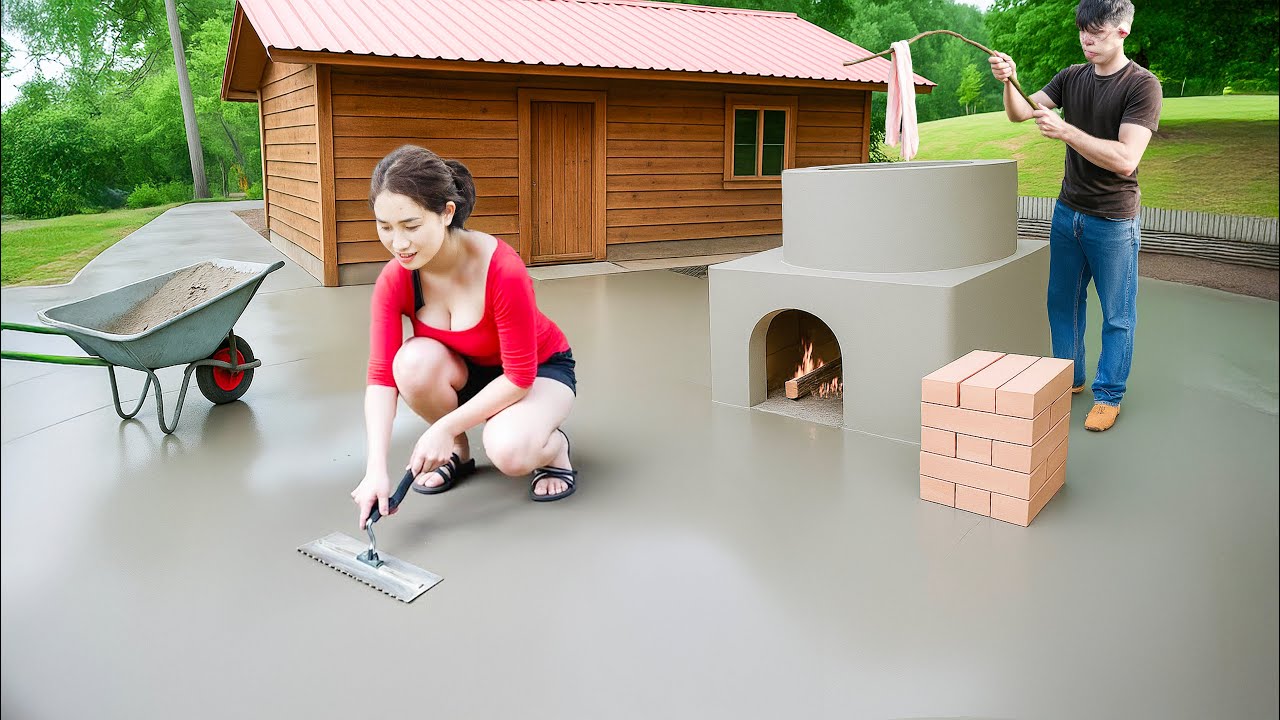 Unbelievable 50-Day Kitchen Transformation! Double Stove, Concrete Patio & Stunning Garden Makeover