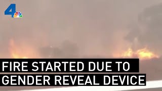 Gender Reveal Smoke Machine Sparks Massive Fire in Yucaipa | NBCLA