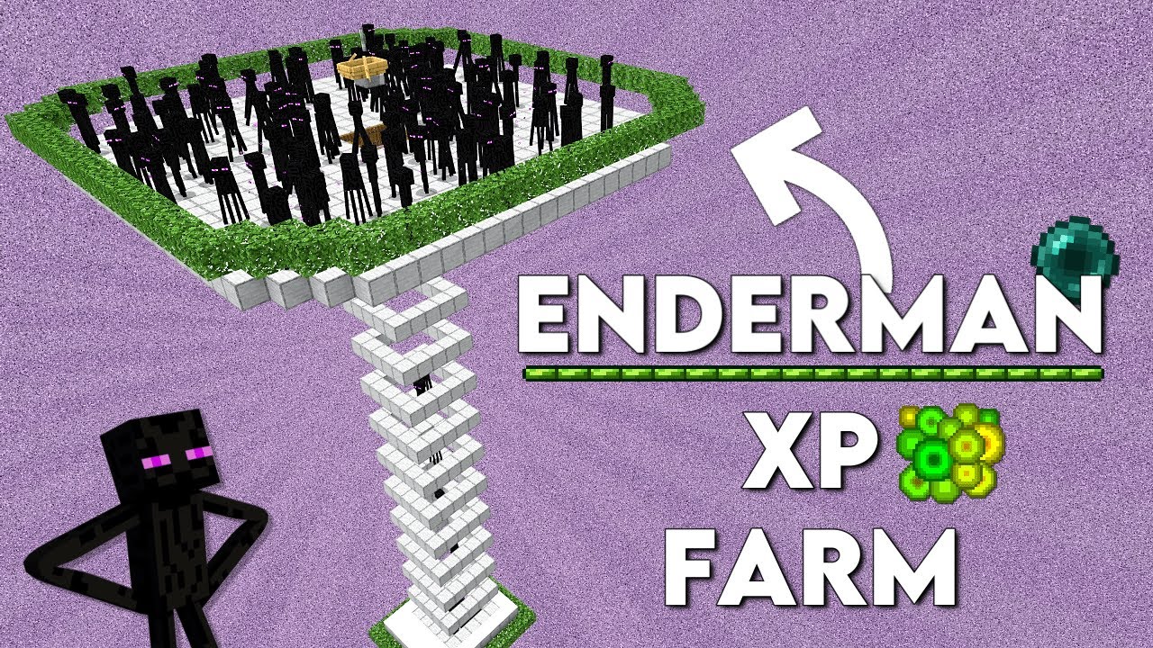 Easy minecraft xp and enderman farm bedrock 1.20 #minecraft