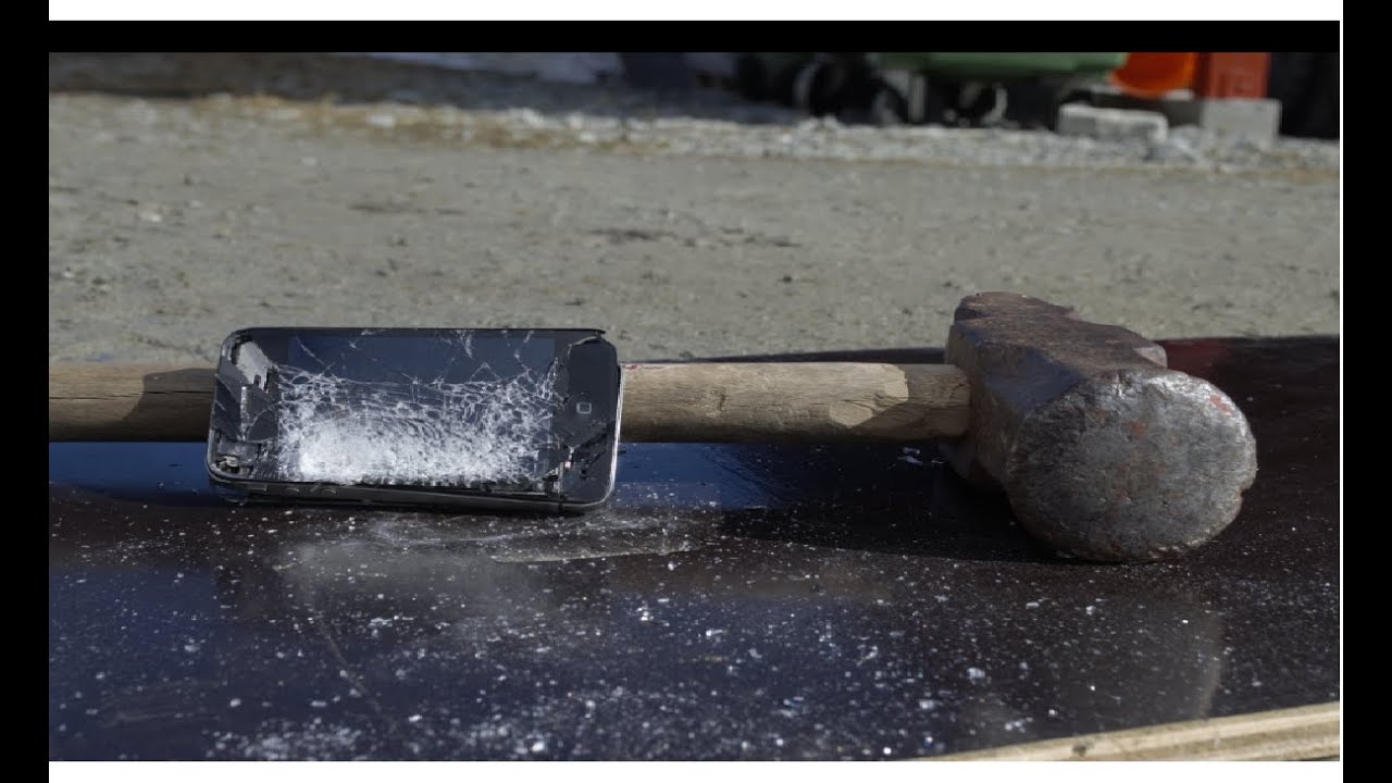SMASHING AN OLD IPHONE WITH A SLEDGE HAMMER!! YouTube