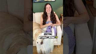 How Does A Blind Girl Knit 🧶 #knitting #blind #diy #howto #shorts