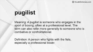 pugilist Meaning