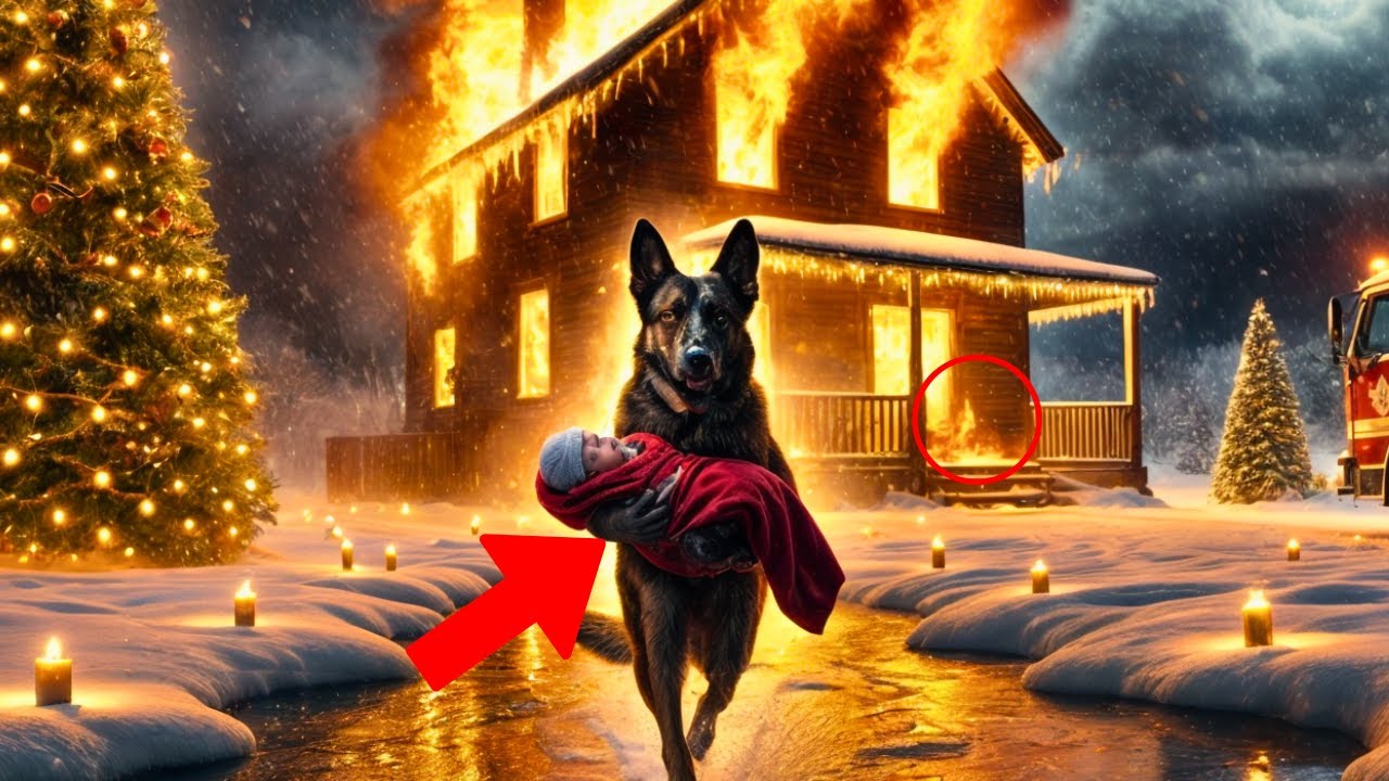 ON CHRISTMAS EVE, A HEROIC DOG RUNS INTO A FIRE AND EMERGES WITH A ...