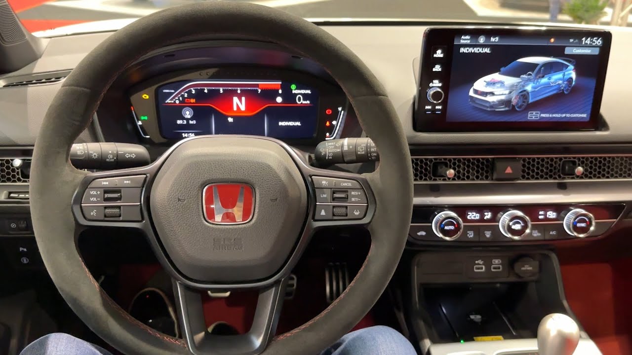 HONDA Civic TYPE R 2023 - crazy DIGITAL COCKPIT views, DRIVING modes ...