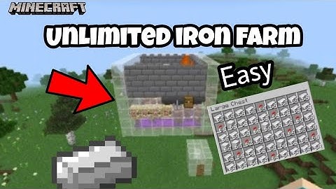 How to make Unlimited Iron Farm with command block in Minecraft  pe || [Craniax]