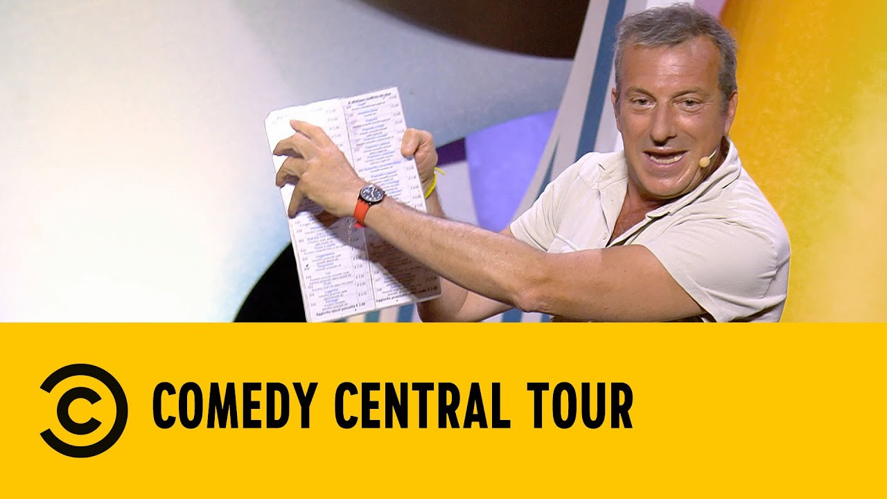 L'accogliente menù di una pizzeria ligure - Enrique Balbontin - Comedy Central Tour