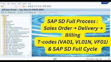 SAP SD Full Process : Sales Order → Delivery → Billing (VA01, VL01N, VF01) & SAP SD Full Cycle