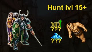Tibia - Hunt for Knight Lvl 15+ among Cyclops in Mistrock | Up to 77K XP/Hour