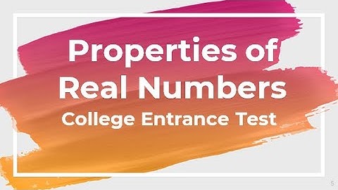 Properties of Real Numbers | College Entrance Exam Review Philippines | UPCAT ACET DCAT USTET