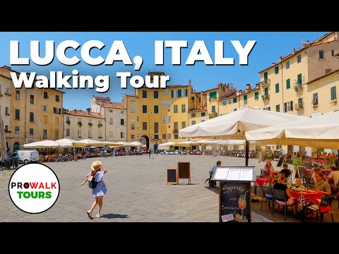 Lucca, Italy Walking Tour - 4K - With Captions!