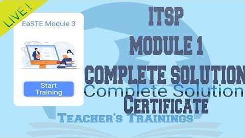 EaSTE | ITSP | Module 1 complete solution + Certificate download