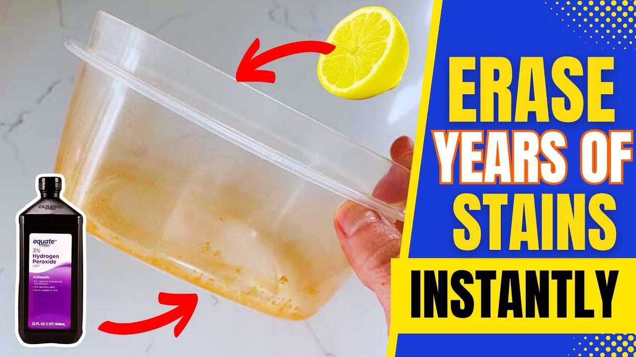 How to Remove Stains From Plastic Containers Easily - YouTube