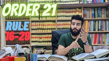 CPC | Order 21| Execution of Decrees and Orders | Rule 16-29 | Part 2