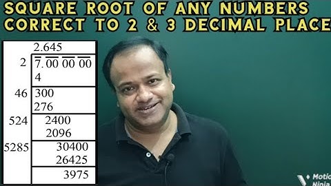 square root by division method|correct to 2 &3 decimal place