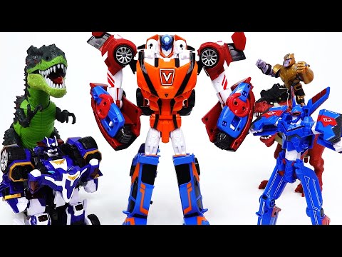 Tobot V Friends <strong>Are</strong> In Danger~! Three Vehicle Combine Into <strong>Grand</strong> Champion To Save Them~! #ToyMartTV