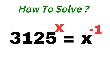 Math Olympiad Question 3125^x=x^-1