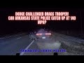 DODGE CHALLENGER flees traffic stop &amp; drags Arkansas State Police Trooper - Pursuit at 140 MPH!