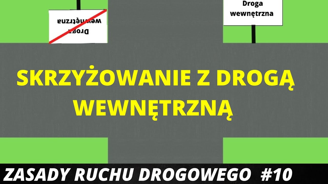 Wojewódzki Ośrodek Ruchu Drogowego Krosno #10 Skrzyżowanie z drogą wewnętrzną - ZASADY RUCHU DROGOWEGO - YouTube