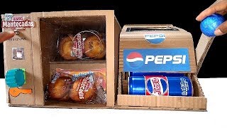 Como Hacer Maquina de  Refrescos Pepsi y Mantecadas en Casa