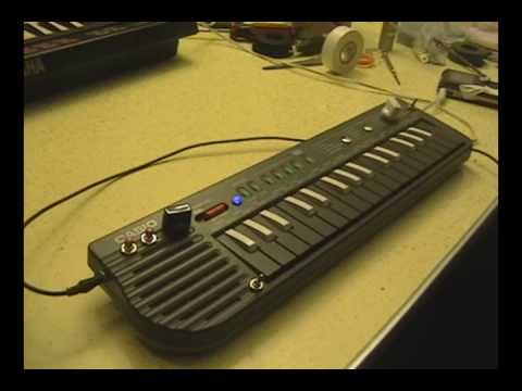 Circuit bent Casio SA 2 with 8 modifications