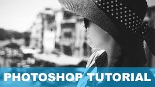Photoshop Tutorial: Vintage Film Look Black & White Photo Effect screenshot 3