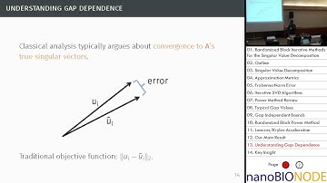 Randomized Block Iterative Methods for the Singular Value Decomposition (Cameron Musco)
