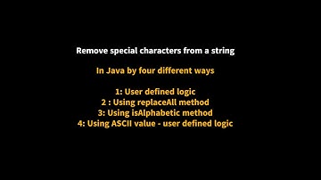 How to remove special characters from a string in Java by four different ways | Java tutorial