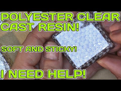 Clear cast polyester resin soft and sticky after cure!? (solution found in description)