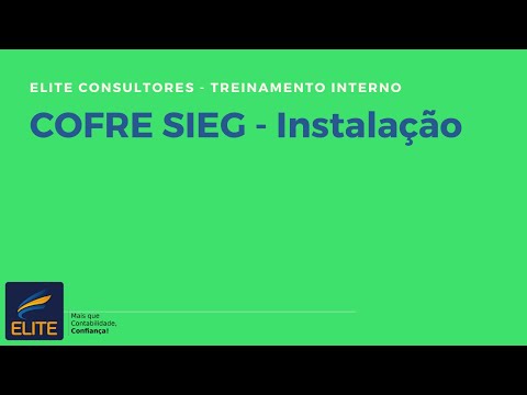 COFRE SIEG - Instalação do cofre SIEG