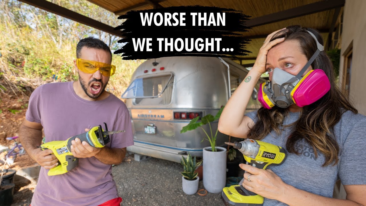 We Had to Rip Everything Out | Airstream Renovation Time Lapse | Living in an Eco Village