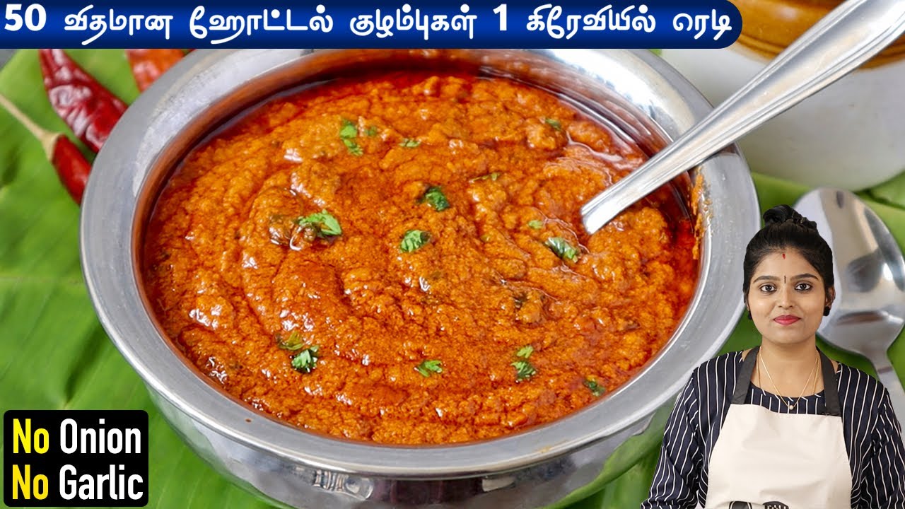 ⁣அவசர நேரத்தில் இந்த கிரேவி போதும் ஈஸியா 50 வித குழம்புகள் ரெடி | No Onion No Garlic Veg Base Gravy
