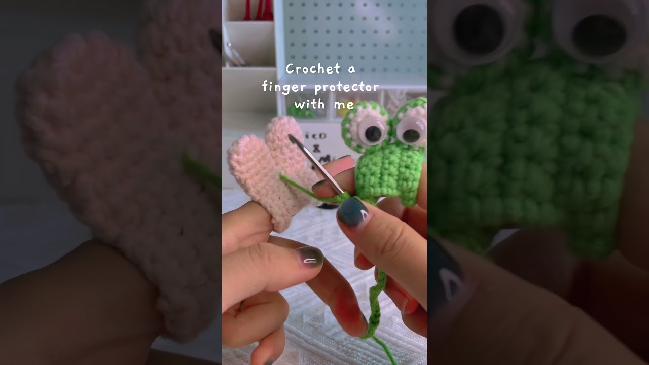 🐱Index Finger Pain? Crochet a Finger Protector with me, Cute crochet idea, Useful, Bunny