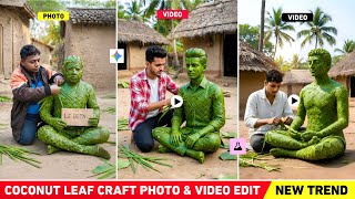 Coconut leaf craft ai photo & video editing | Trending ai video kaise banaye | Gemini photo edit screenshot 1