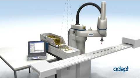 ADEPT - Automation Scara Roboter flexible Zuführung
