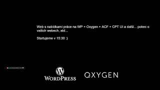 WordPress Česky | Oxygen Builder 4.0 - Stavím malý web s nabídkami práce