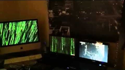 Matrix screensaver multiple screens
