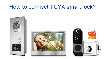 Multi-family apartment building video intercom connected to Tuya smart lock