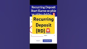 Recurring Deposit Charges | RD Penalty Explained