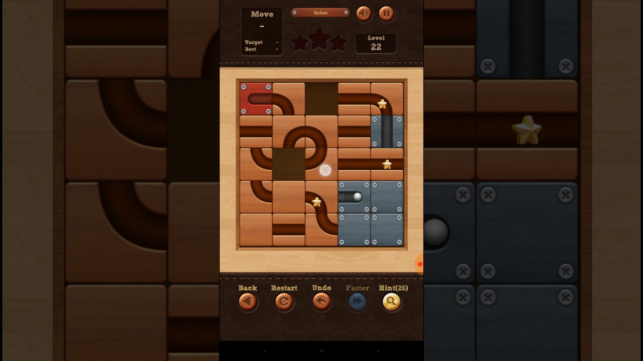 Indus Level 22 Walkthrough 3 Stars Roll The Ball