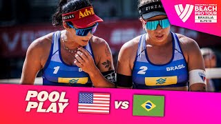 Hughes/Cheng vs. Agatha/Rebecca - Pool Play Highlights | Brasilia 2024 #BeachProTour
