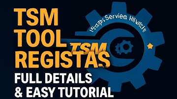 TSM tool register step by step guide tutorial video#tsm #frp #tool