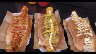 ОГРОМНЫЙ ХОТ ДОГ ЖАРЕНАЯ ГОВЯДИНА И СЫР ХАЛАПЕНЬО ЛУК ОГРОМНЫЙ ХОТ ДОГ ЖАРЕНАЯ ГОВЯДИНА И СЫР ХАЛАПЕНЬО ЛУК