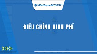 Điều chỉnh kinh phí | MISA MIMOSA.NET