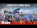 Thousands of pro-Israel protesters gather in Trafalgar Square to mark 100 days since Hamas attack