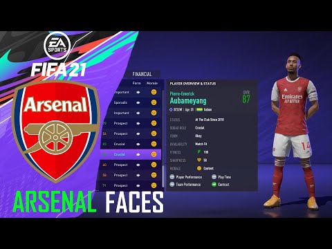 FIFA 21 |  ALL ARSENAL PLAYERS FACES