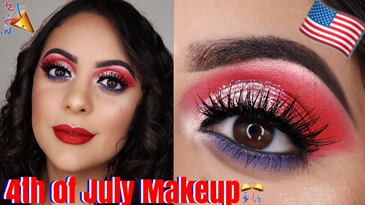 Glittery Fourth Of July Makeup Tutorial