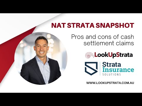 YouTube video about the pros and cons of cash settlement claims in strata insurance