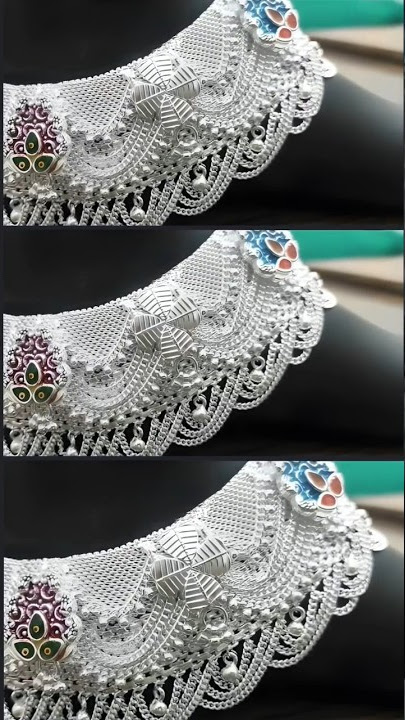 New Fancy Dulhan Payal Silver Design Chandi Ka Heavy Payal Collection #pajeb #shorts #viralvideo #yt